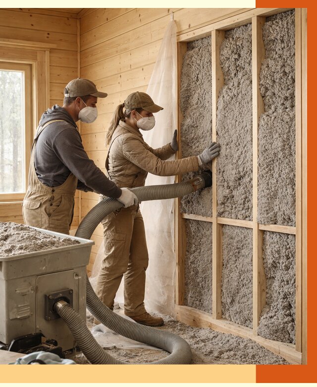 Утепление дачного дома эковатой в Алейске от 1495 руб./м2 — комплексно, ТепломастерЛук