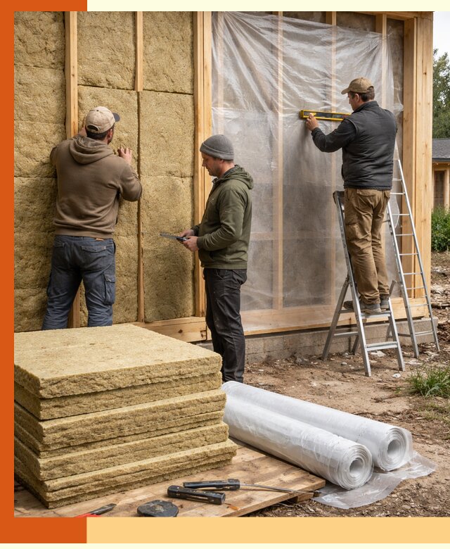 Утепление каркасного дома в Алейске под ключ с гарантией качества