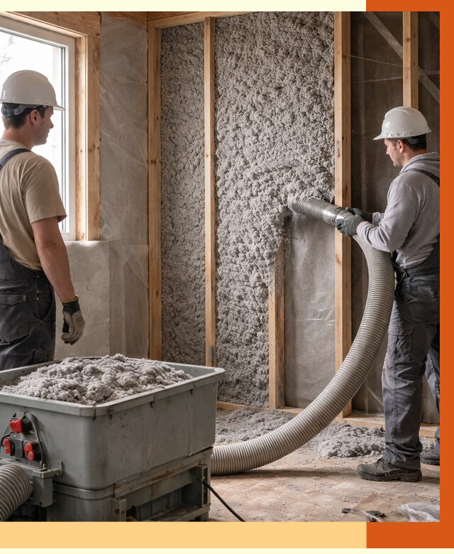 Утепление каркасного дома эковатой в Алейске от 1856 руб. | ТепломастерЛук