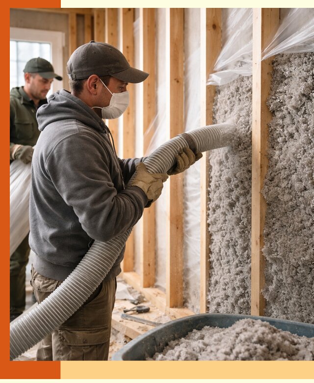 Утепление каркасного дома эковатой в Алейске — качественно и надолго