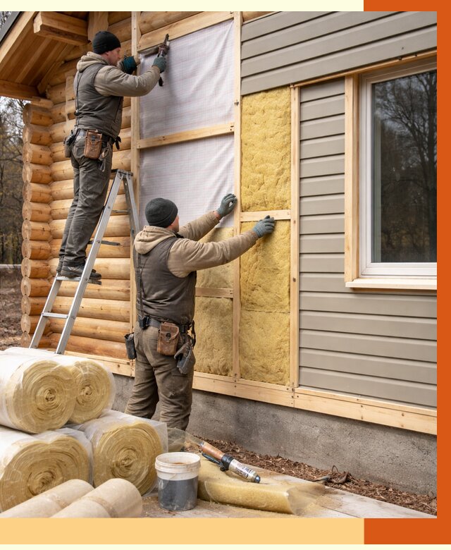 Утепление деревянного дома в Алейске от 6393 руб./м2 — заказать работы | ТепломастерЛук