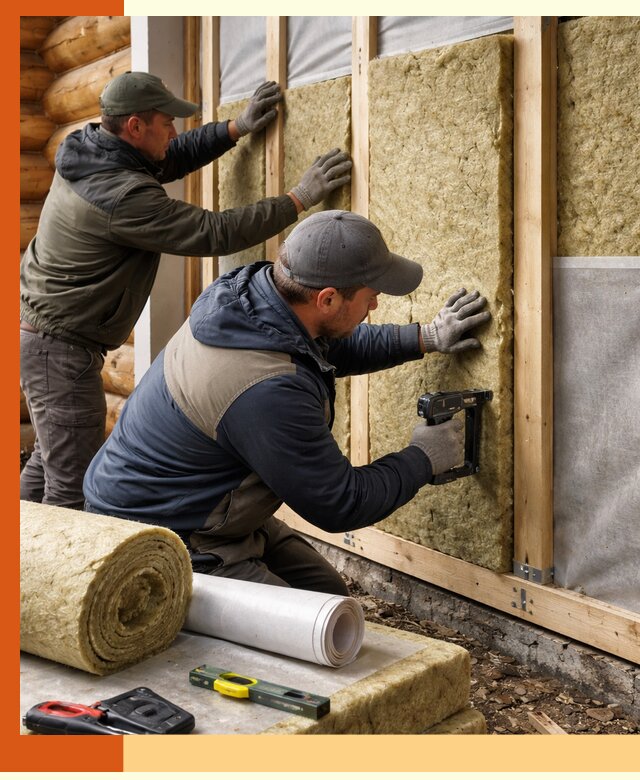 Утепление бревенчатого дома под ключ в Алейске