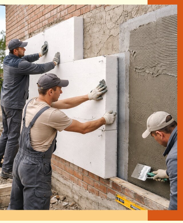 Утепление кирпичного дома в Алейске от 4331 руб. под ключ | ТепломастерЛук