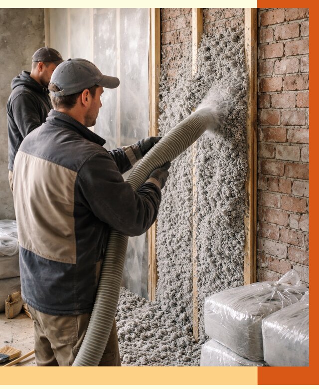 Утепление кирпичного дома эковатой в Алейске от 2423 руб./м² | ТепломастерЛук