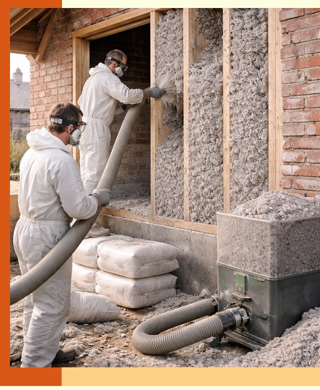 Утепление кирпичного дома эковатой в Алейске