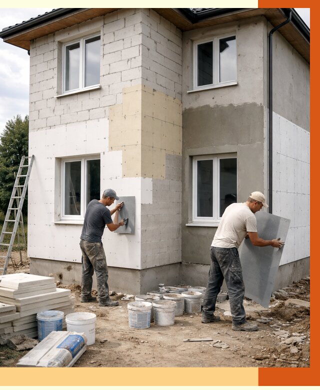 Утепление дома из газобетона в Алейске от 4331 руб./м² — заказать у ТепломастерЛук