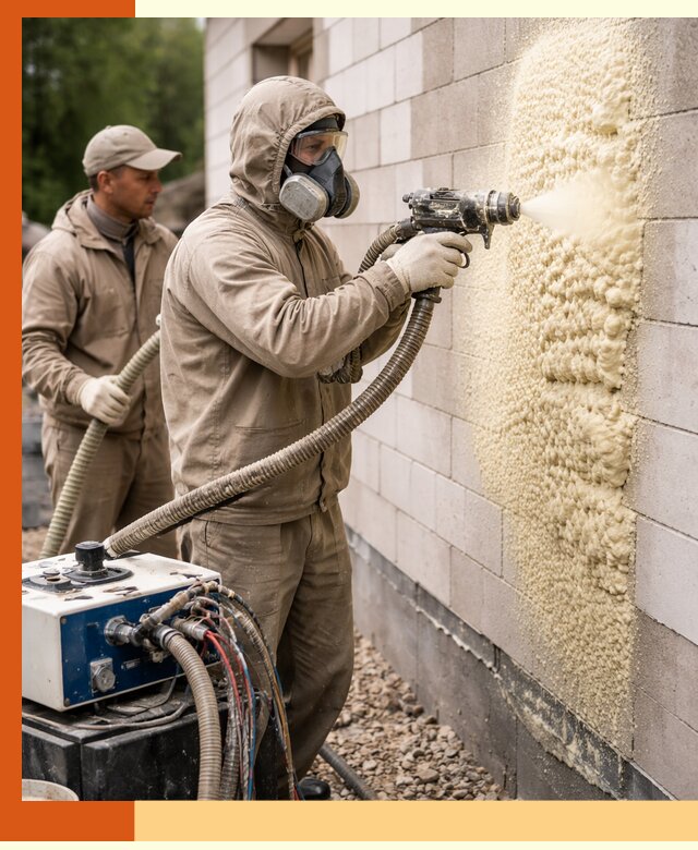 Утепление дома из газобетона ППУ в Алейске — надежная теплоизоляция