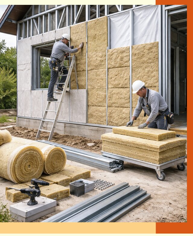 Утепление дома из ЛСТК в Алейске от 5362 руб./м² — профессионально | ТепломастерЛук