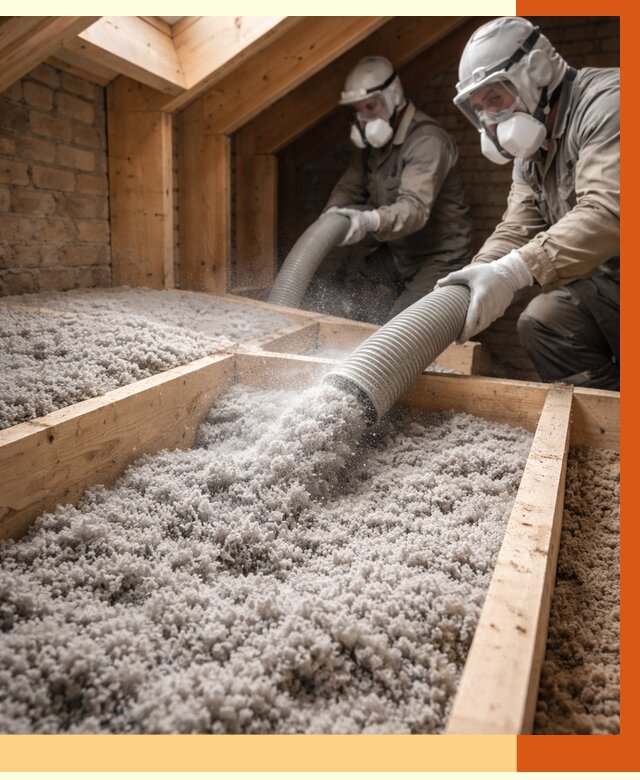 Утепление коттеджа эковатой в Алейске от 2578 руб./м² — комплексная задувка и монтаж | ТепломастерЛук