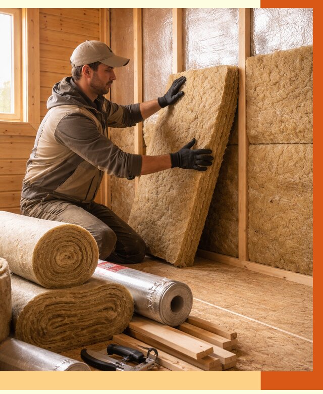 Утепление бани в Алейске под ключ от 4640 руб./м2 — утеплить потолок, пол и стены | ТепломастерЛук