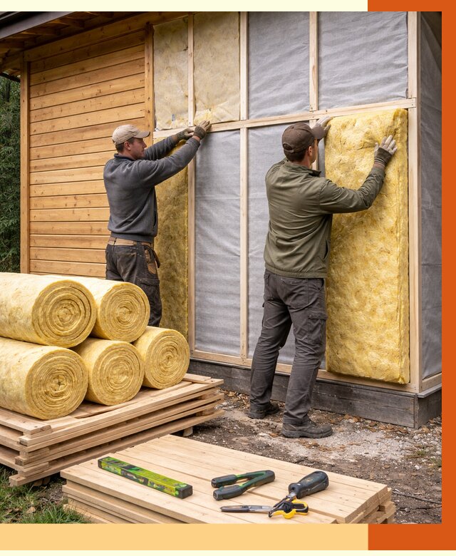 Утепление бани снаружи в Алейске от 87644 руб. под ключ | ТепломастерЛук