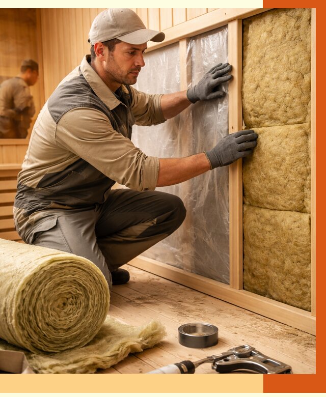 Утепление сауны изнутри в Алейске от 6702 руб. за м2 | ППУ, под ключ — ТепломастерЛук