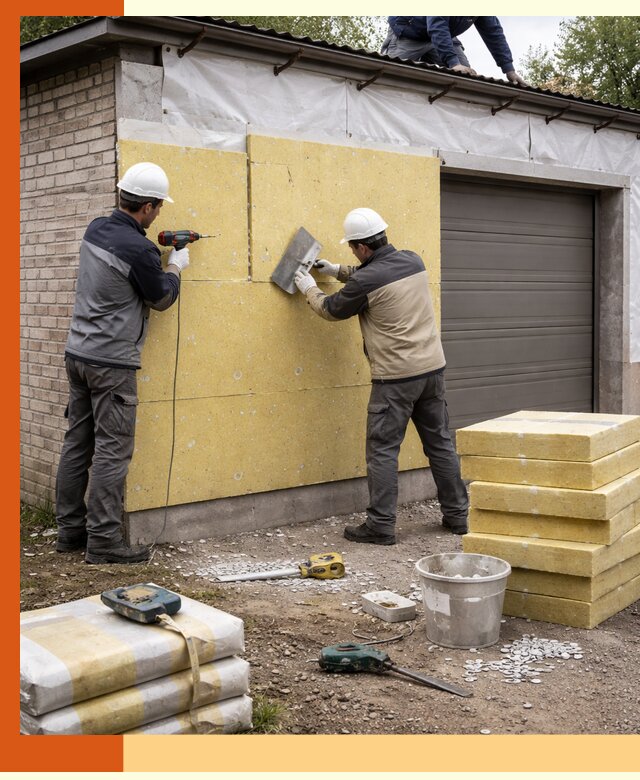 Утепление гаража снаружи в Алейске качественно и надёжно