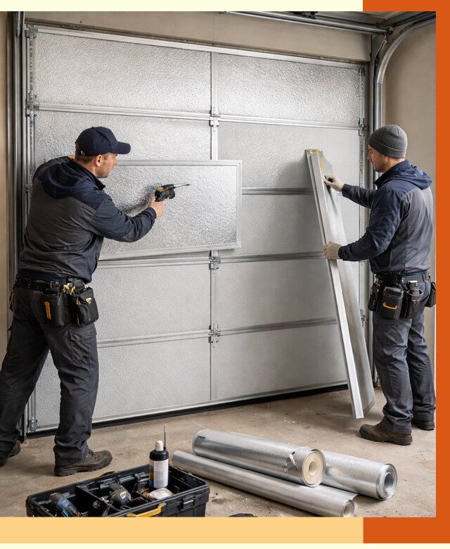 Утепление гаражных ворот в Алейске от 8094 руб/м2 — надежно и быстро | ТепломастерЛук