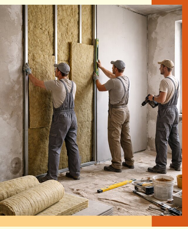 Утепление стен изнутри в Алейске от 2320 руб/м² под ключ | ТепломастерЛук