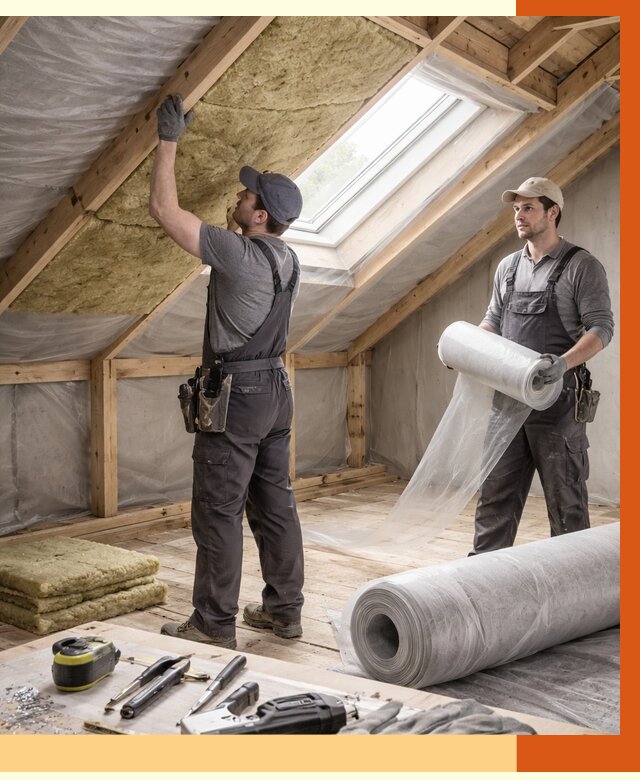 Утепление крыши изнутри мансарды в Алейске от 4331 руб./м² | ТепломастерЛук