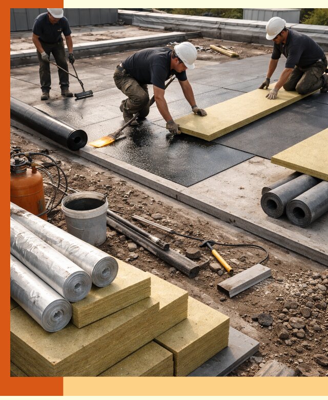 Утепление плоской крыши в Алейске — надежная теплоизоляция и герметизация