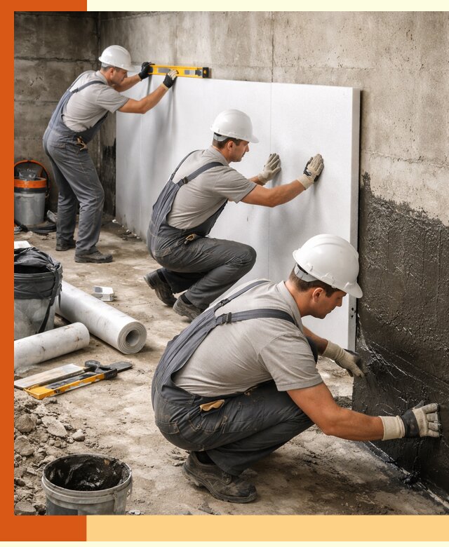 Утепление фундамента изнутри профессионально в Алейске