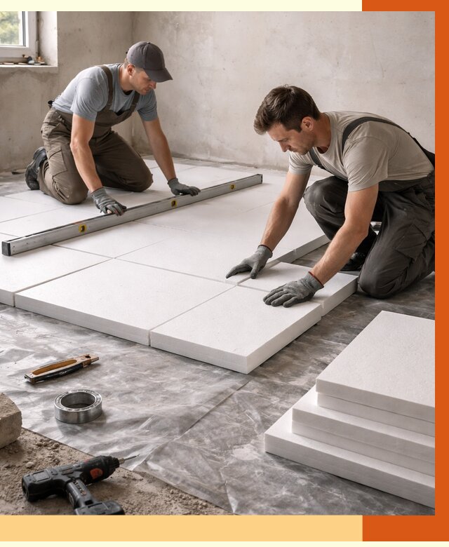 Утепление бетонного пола в Алейске от 2578 руб/м2 — монтаж и цена | ТепломастерЛук