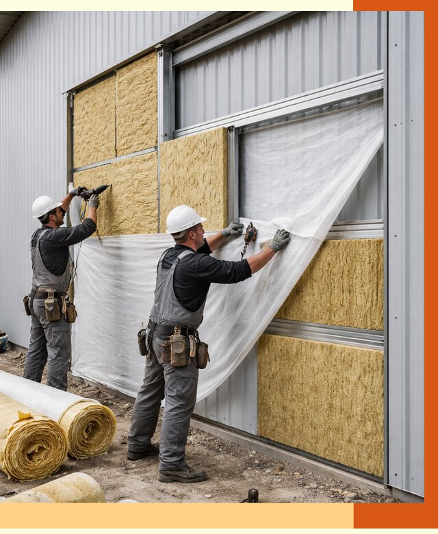 Утепление металлического склада в Алейске от 4640 руб/м2 — комплексное утепление под ключ | ТепломастерЛук