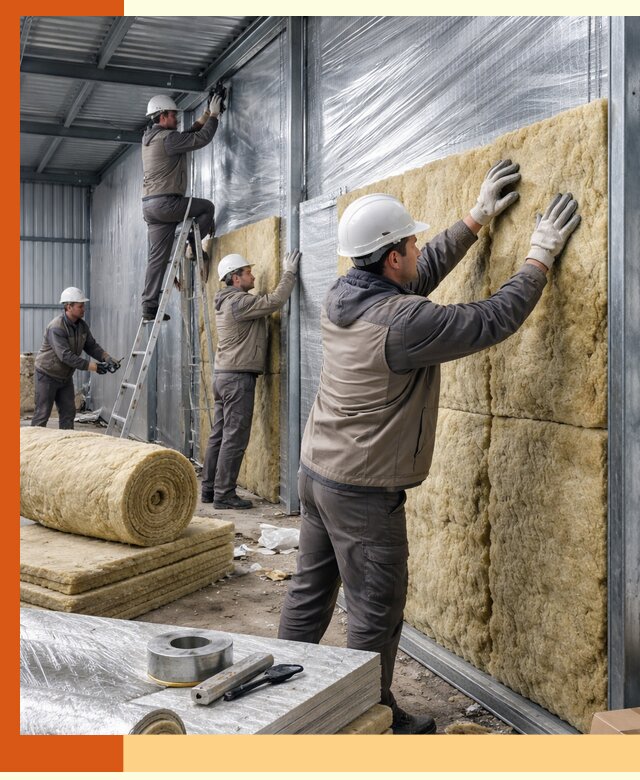 Утепление металлического склада в Алейске: теплоизоляция и герметизация