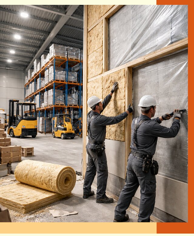 Утепление склада с техникой в Алейске от 4331 руб./м2 — комплексно под ключ | ТепломастерЛук