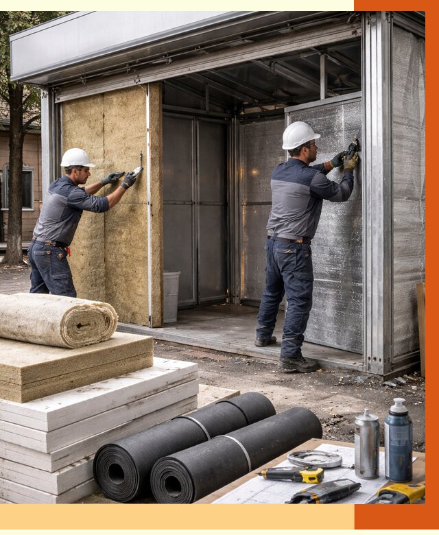 Утепление павильона шаурма в Алейске под ключ от 1237 руб. за м² | ТепломастерЛук