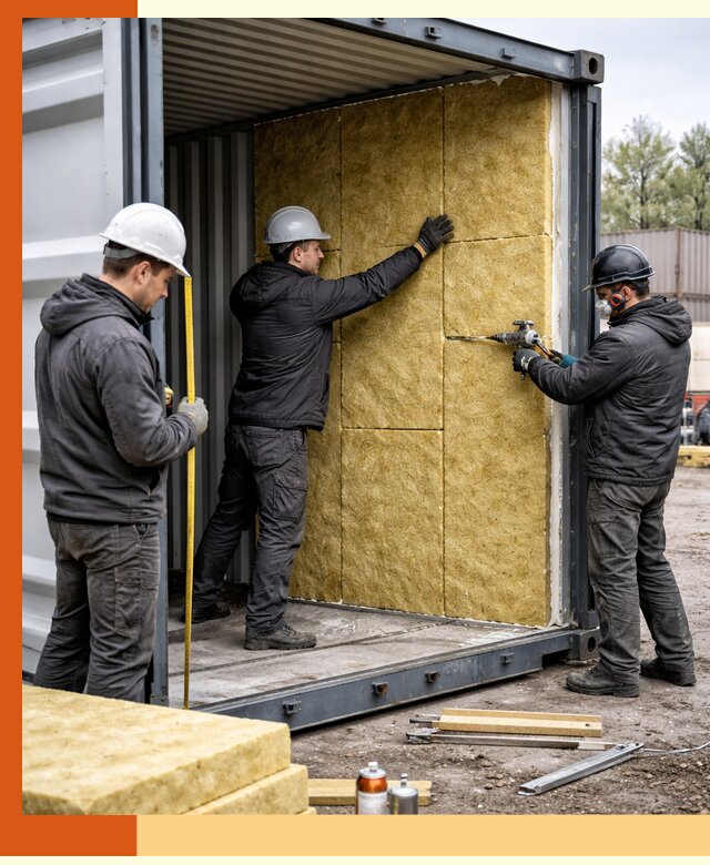 Утепление морского контейнера в Алейске: надежная теплоизоляция и защита