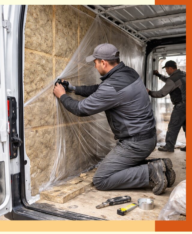 Утепление фургона в Алейске от 17013 руб/м2 — утепление фургона ППУ и кузова | ТепломастерЛук