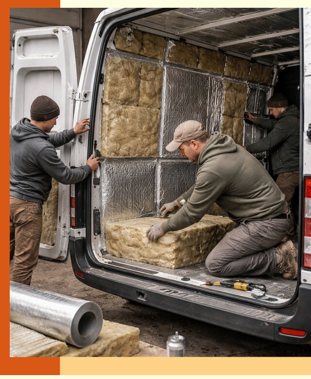Утепление фургона в Алейске: профессиональная теплоизоляция и шумоизоляция