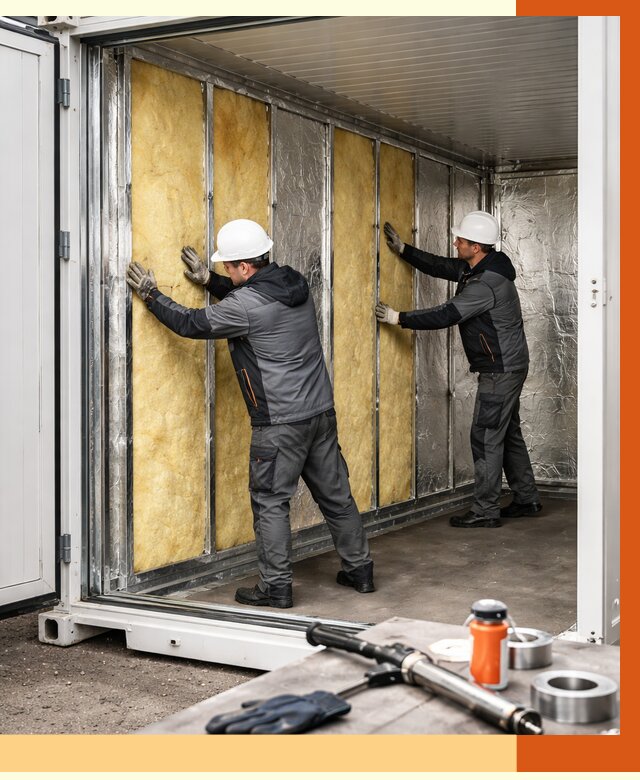 Утепление рефрижераторного контейнера в Алейске от 46400 руб./м² | ТепломастерЛук