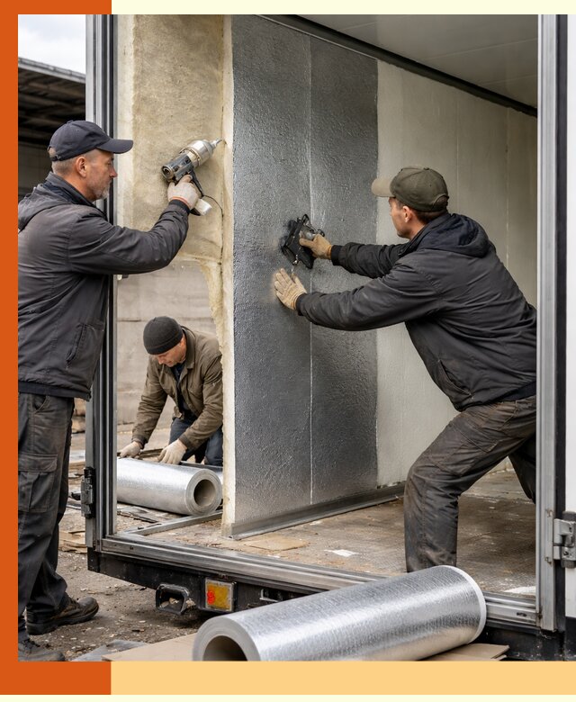 Утепление холодильного кузова в Алейске — монтаж и теплоизоляция