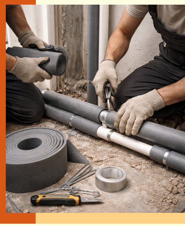 Утепление труб водоснабжения в Алейске — монтаж и защита сети