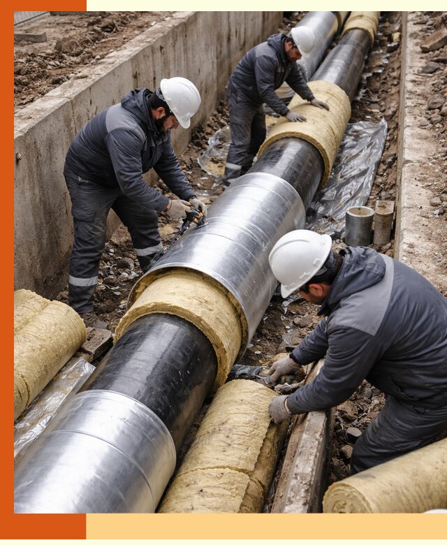 Утепление теплотрассы в Алейске: утеплительные работы и материалы