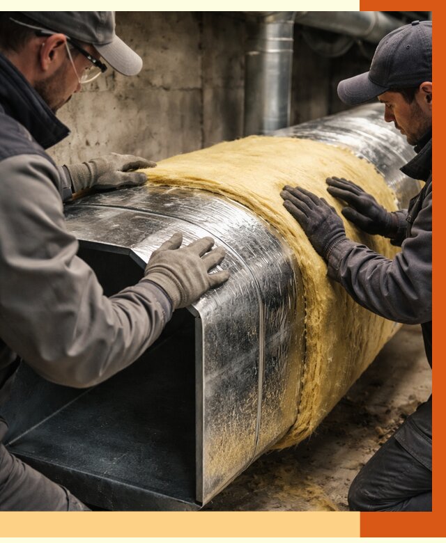 Утепление воздуховодов в Алейске от 4331 руб. — теплоизоляция вентиляции | ТепломастерЛук