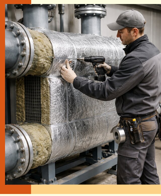 Утепление теплообменника в Алейске — профессиональная теплоизоляция оборудования