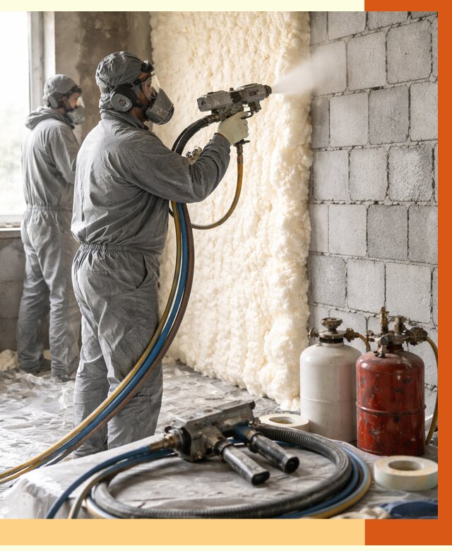 Утепление блочной стены ППУ в Алейске от 4382 руб./м² — ТепломастерЛук