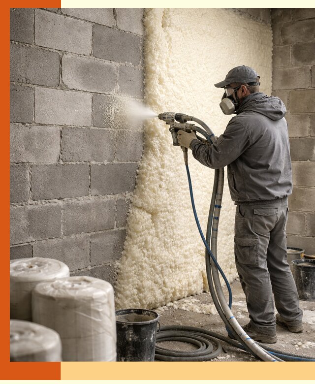 Утепление блочной стены ППУ в Алейске качественно и надёжно