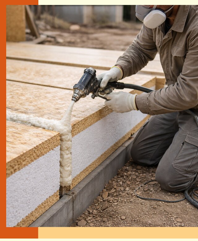 Утепление СИП-панелей пенополиуретаном (ППУ) в Алейске