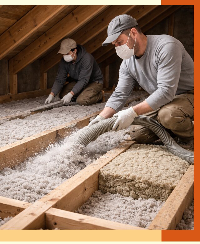 Заполнение полостей чердачного перекрытия в Алейске от 4640 руб. | ТепломастерЛук