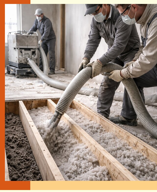 Заполнение полостей межэтажного перекрытия в Алейске эффективно и герметично