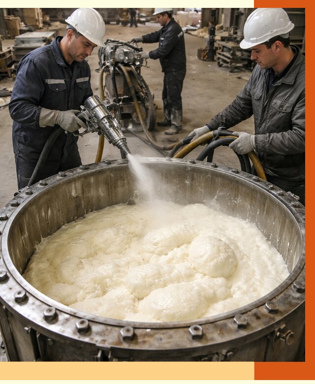 Заливка ППУ в емкости в Алейске от 7475 руб. — утепление емкости под ключ | ТепломастерЛук