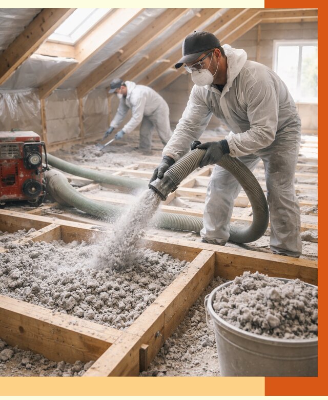 Утепление эковатой в Алейске от 3042 руб./м2 — монтаж и задувка | ТепломастерЛук