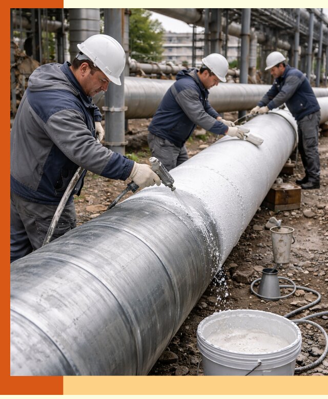 Утепление теплотрассы жидкой теплоизоляцией в Алейске