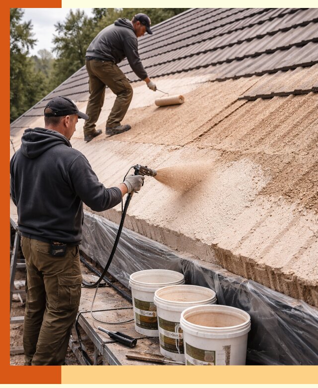 Утепление кровли жидкой пробкой в Алейске для домов и зданий