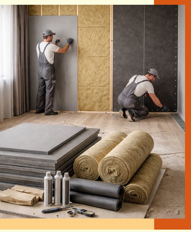 Шумоизоляция дома в Алейске от 4640 руб/м2 — комплексная звукоизоляция под ключ | ТепломастерЛук