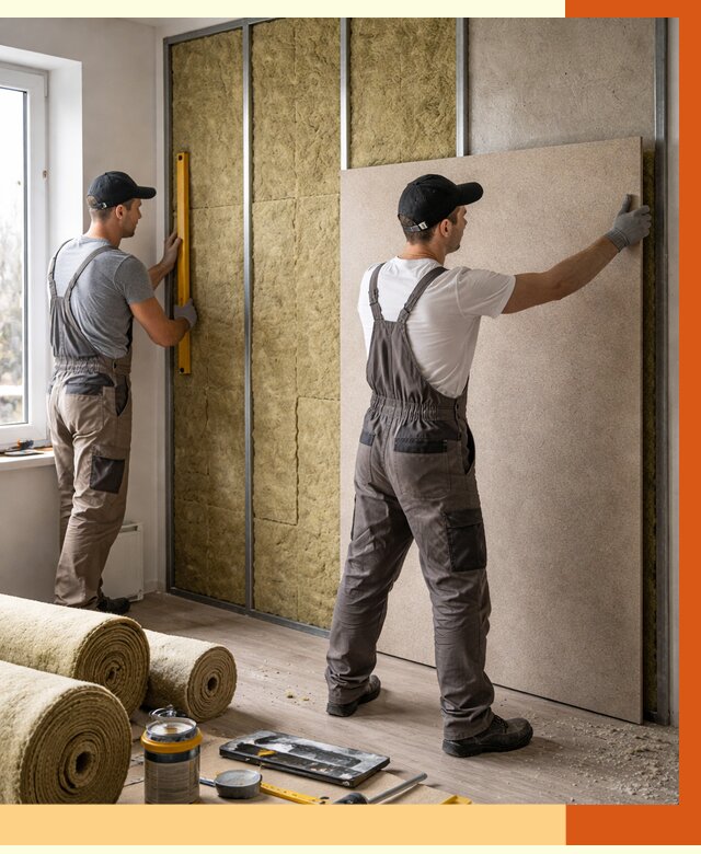 Шумоизоляция стен в Алейске от 4640 руб/м2 — звукоизоляция стен под ключ | ТепломастерЛук