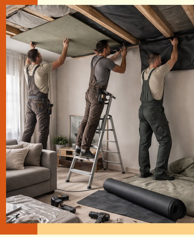 Шумоизоляция потолка в Алейске — профессиональное устранение шумов