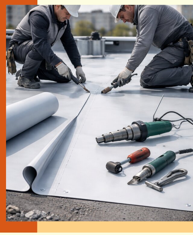 Гидроизоляция мембранной кровли в Алейске: монтаж и ремонт быстро