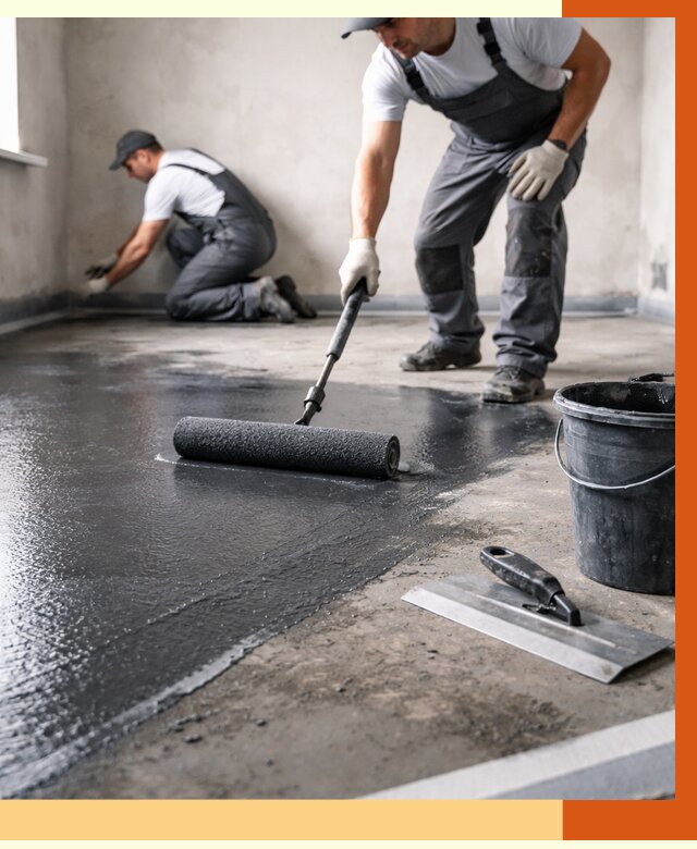 Профессиональная гидроизоляция пола в Алейске от 8764 руб. под ключ | ТепломастерЛук